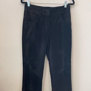 DKNY Woman’s Black leather/suede pants size 8
